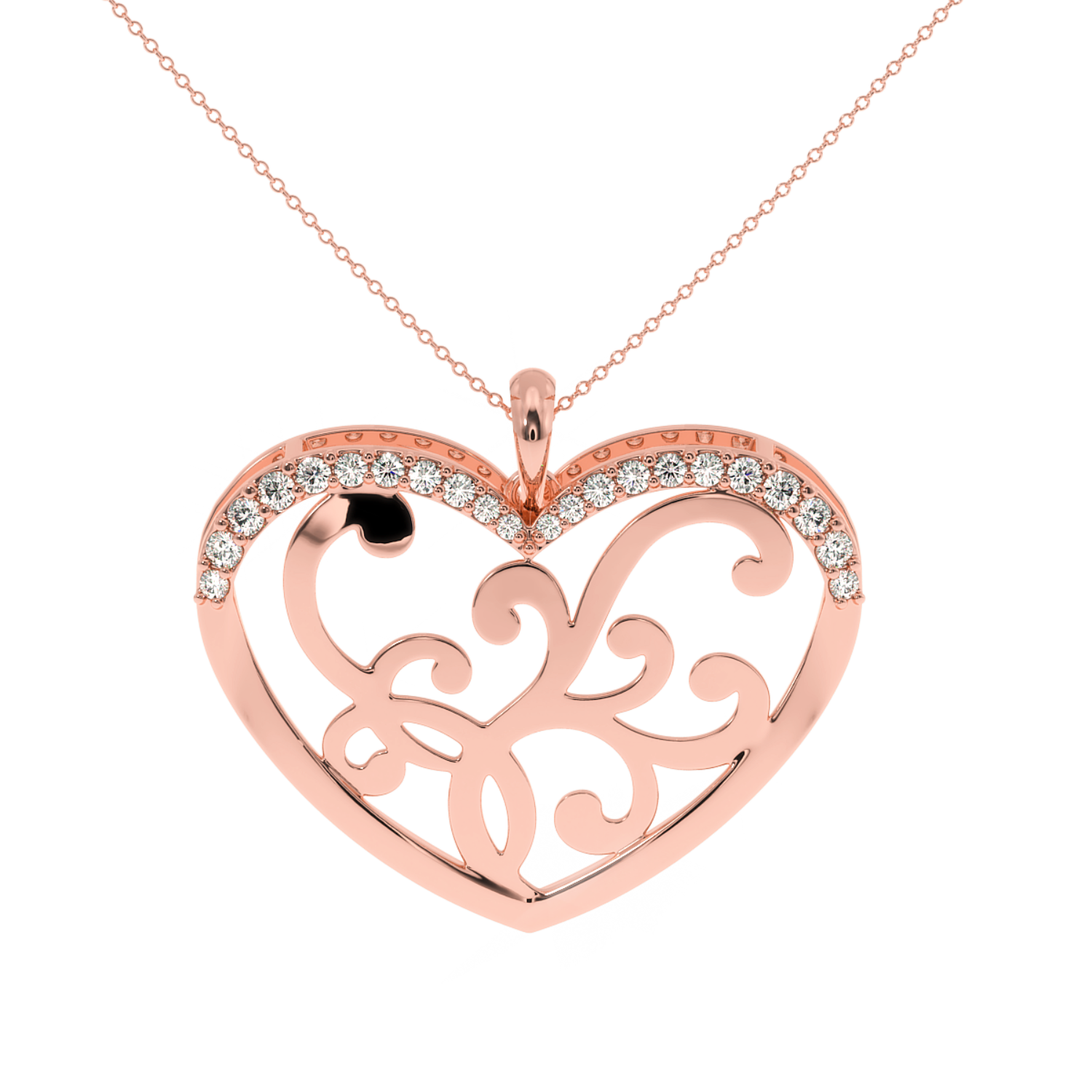 Buy 0.23Ct Heart Diamond Pendant | Solitairekart